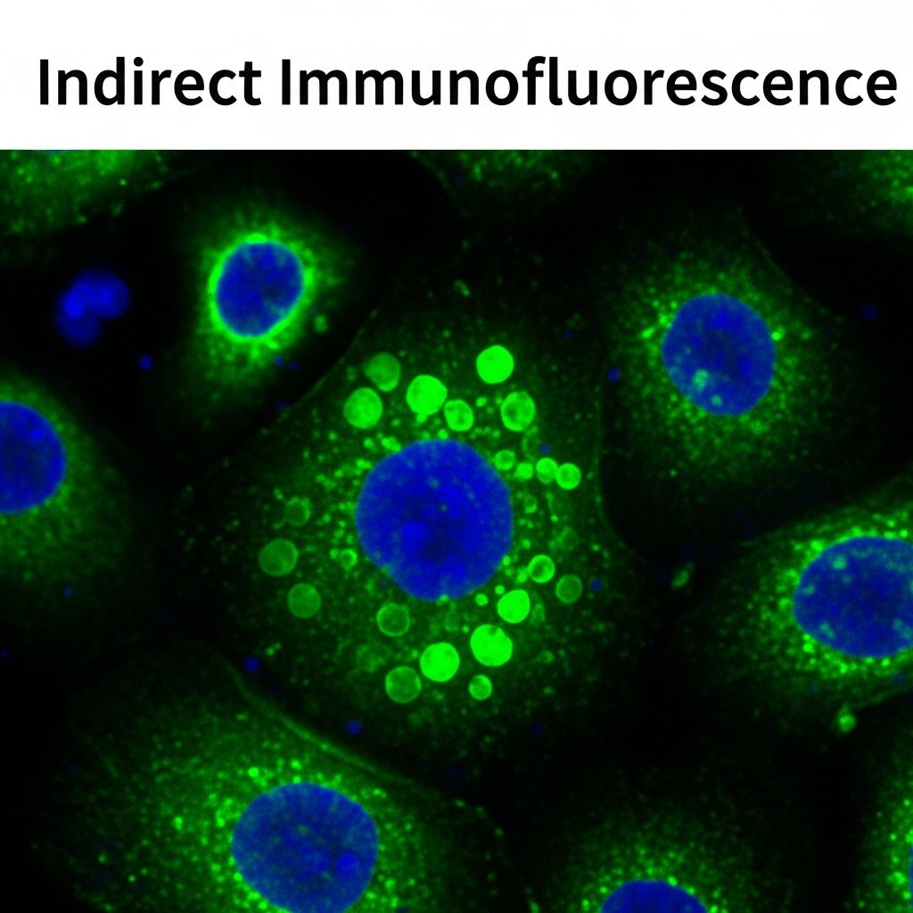 Laboratory technique to detect circulating autoantibodies in serum for diagnosing autoimmune blistering skin diseases.
