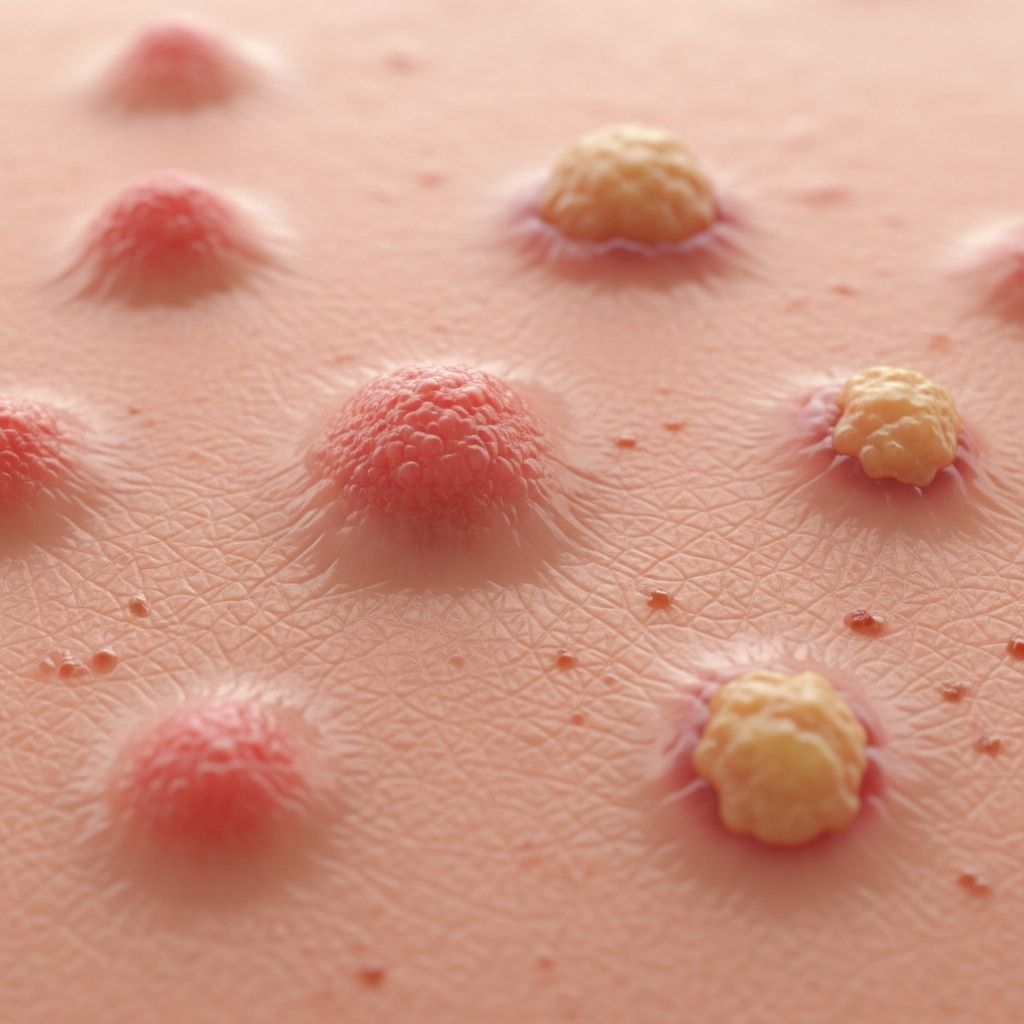 Understanding papules, pustules, nodules, and pseudocysts in acne vulgaris for effective treatment.