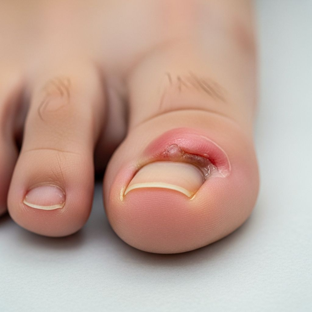 Comprehensive guide to causes, stages, symptoms, and treatments for painful ingrown toenails (onychocryptosis).