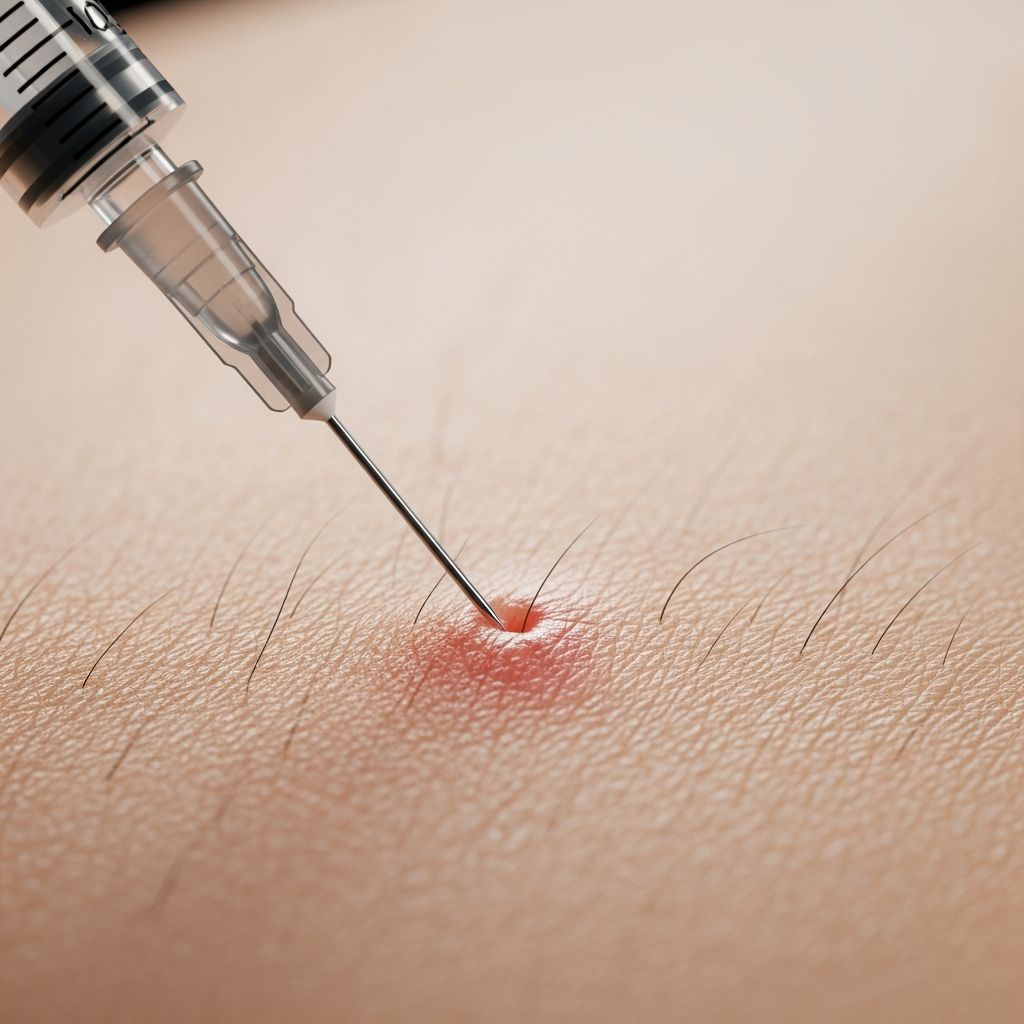 Targeted corticosteroid injections for effective treatment of inflammatory skin lesions like acne cysts and keloids.