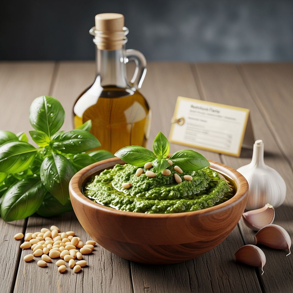 Uncover the truth about pesto's nutrition: healthy fats, antioxidants, and smart ways to enjoy this flavorful sauce without overdoing calories.