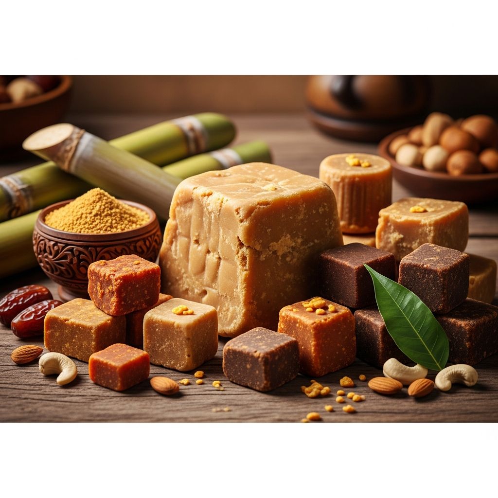 Discover the potential health benefits of jaggery, a traditional unrefined sweetener richer in nutrients than white sugar, from digestion to immunity.