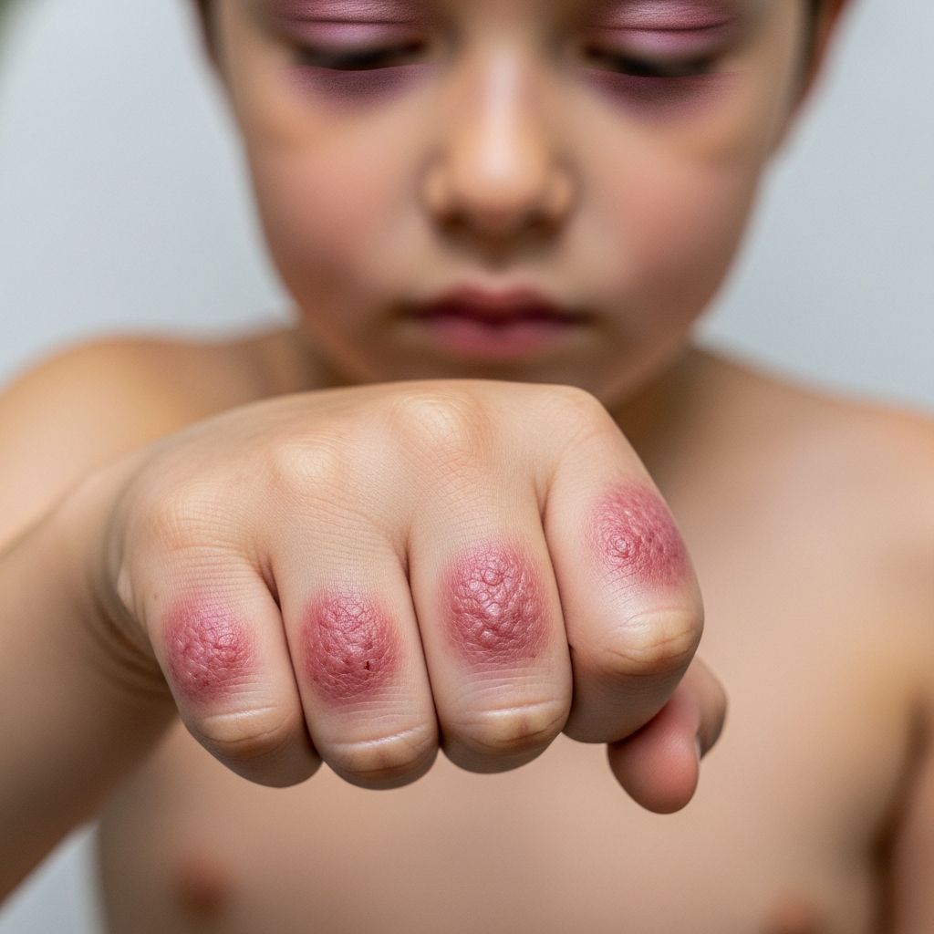 Rare autoimmune disease causing muscle weakness and distinctive skin rashes in children, with insights into causes, symptoms, and management.