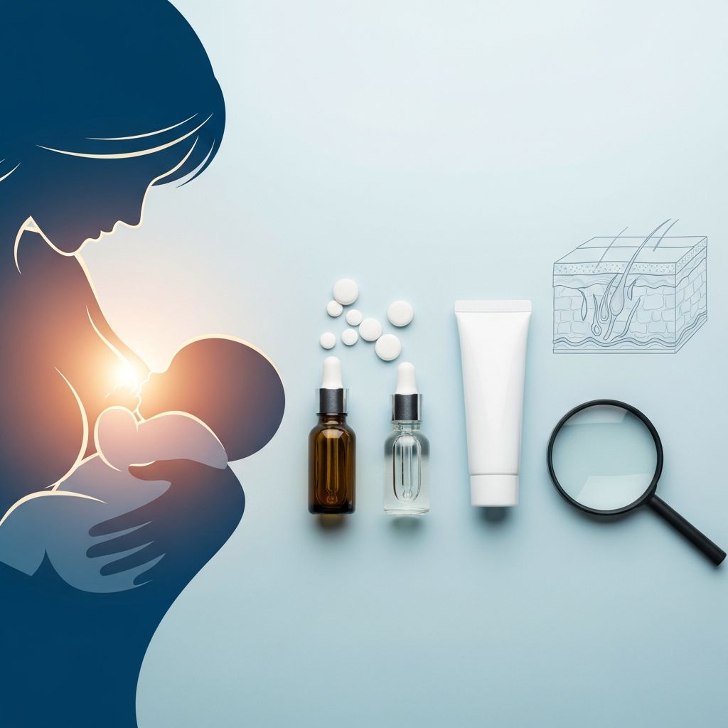 Essential guide to safe dermatologic treatments for breastfeeding mothers, balancing maternal skin health and infant safety.