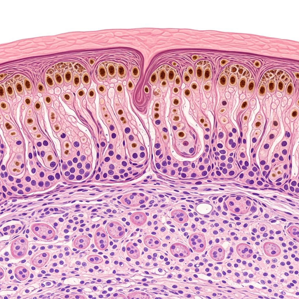 Comprehensive histopathological analysis of lentigo variants, from simplex to solar, with diagnostic challenges and differentials.