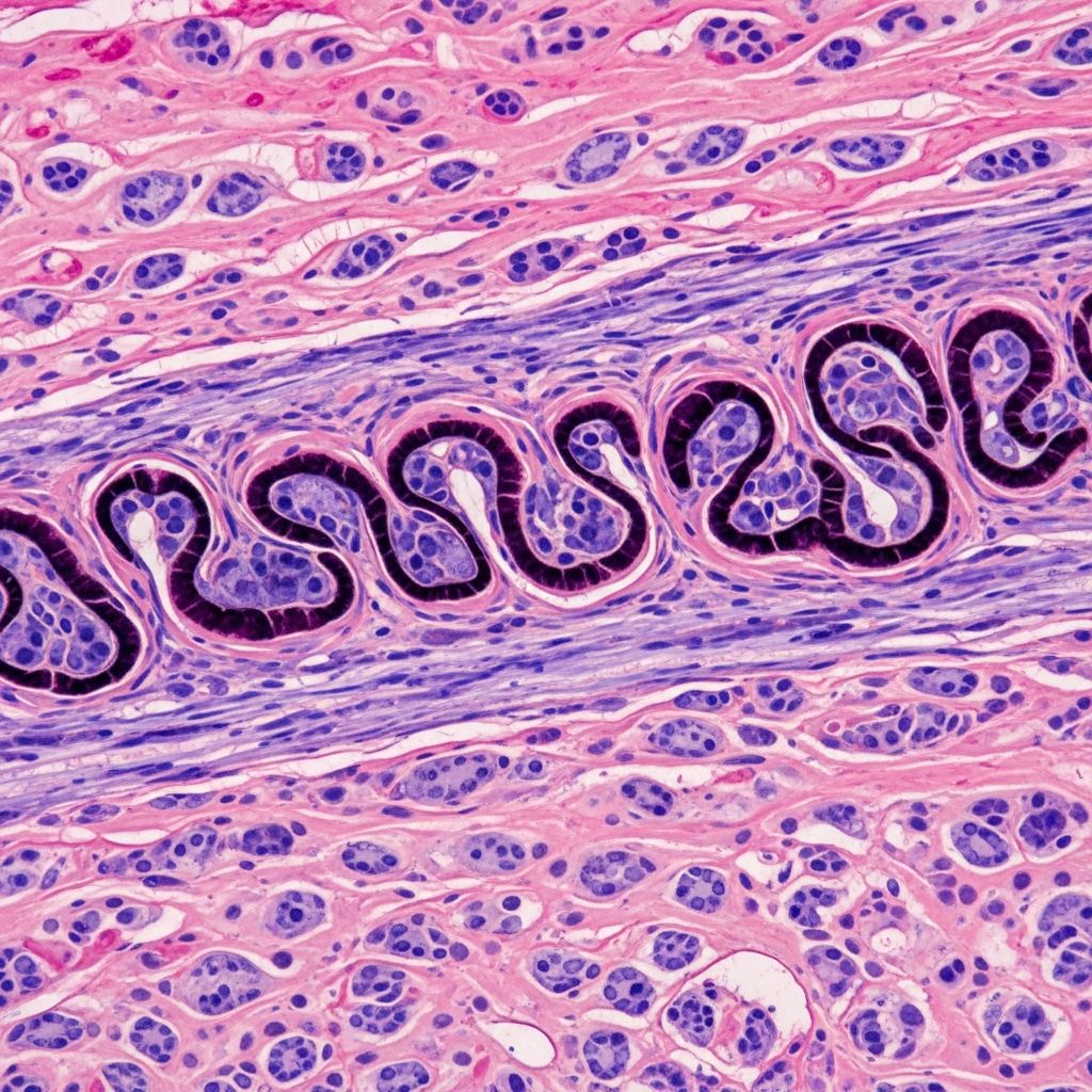 Uncommon dermal elastosis resembling stretch marks with yellow palpable lines on the lower back.