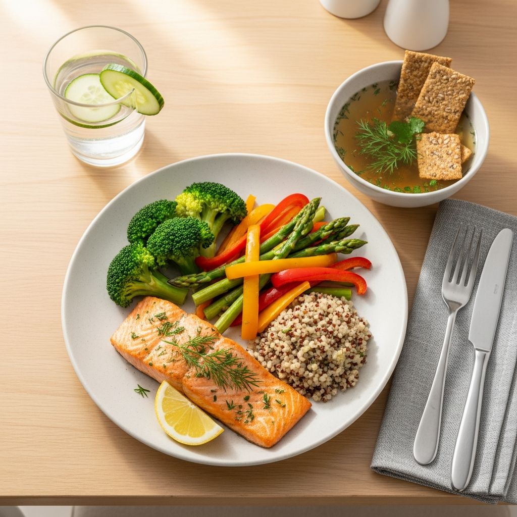 Discover nutritious low-calorie dinners designed to support digestive health and wellness.