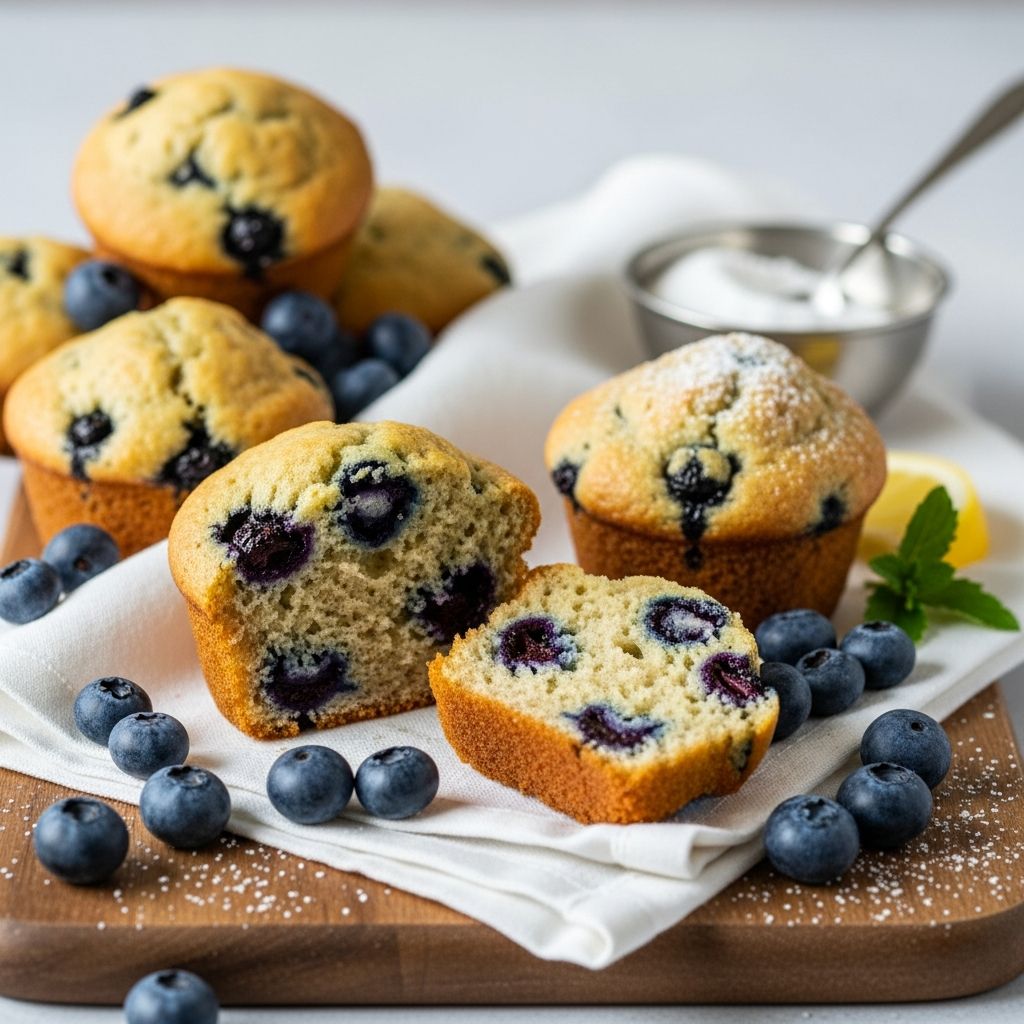 Low-Carb Blueberry Muffins: 3g Net Carbs & 30-Min Keto Bake Delicious low-carb blueberry muffins made with almond flour, perfect for keto diets with only 3g net carbs per muffin.