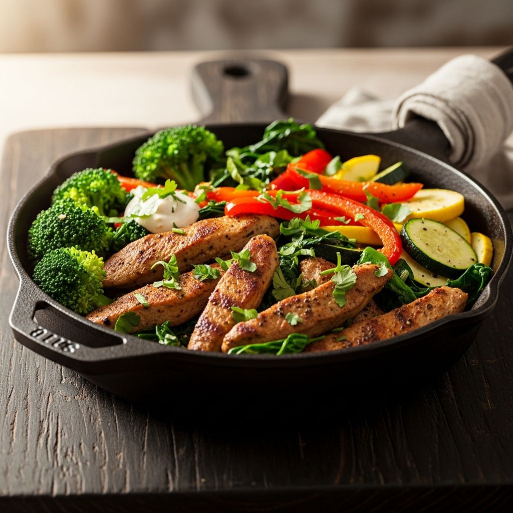 Quick, flavorful one-pan meals packed with protein and veggies for easy weeknight dinners that fit low-carb lifestyles.