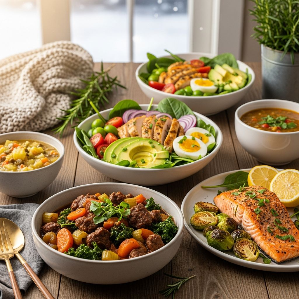 20 satisfying low-carb, high-protein lunch recipes perfect for winter, packed with cozy flavors and nutrient-dense ingredients to keep you fueled.