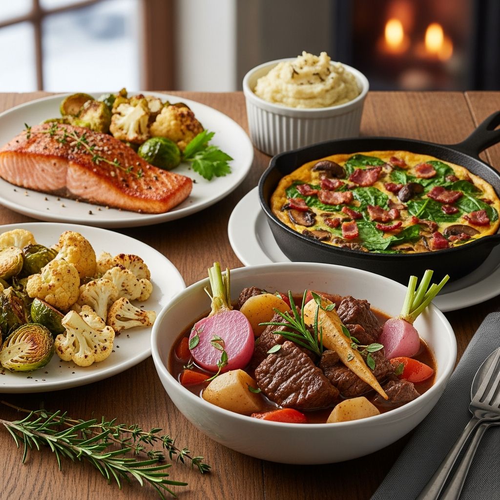 20 cozy, nourishing low-carb, high-protein recipes perfect for winter, from hearty dinners to comforting breakfasts that keep you satisfied and warm.