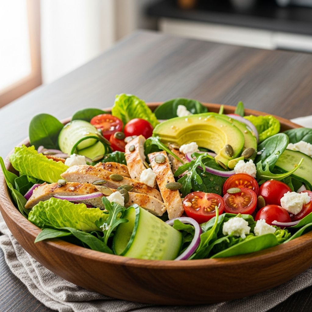 Satisfying low-carb salad recipes perfect for dinner, packed with protein, veggies, and bold flavors to keep you full without the carbs.