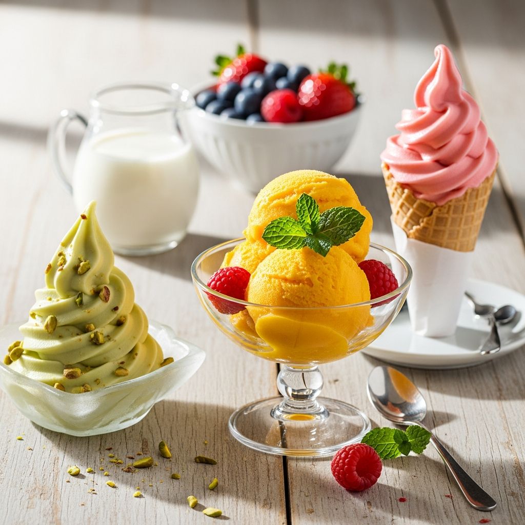 Delicious low-fat and fat-free frozen desserts that satisfy sweet cravings without the guilt—perfect for summer treats.