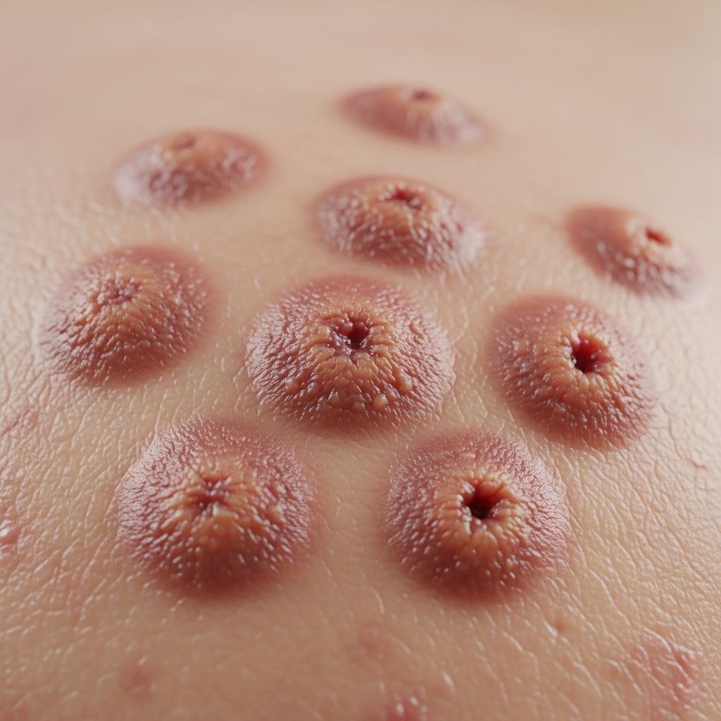 Rare indolent cutaneous T-cell lymphoma with recurrent self-healing papules and potential lymphoma association.