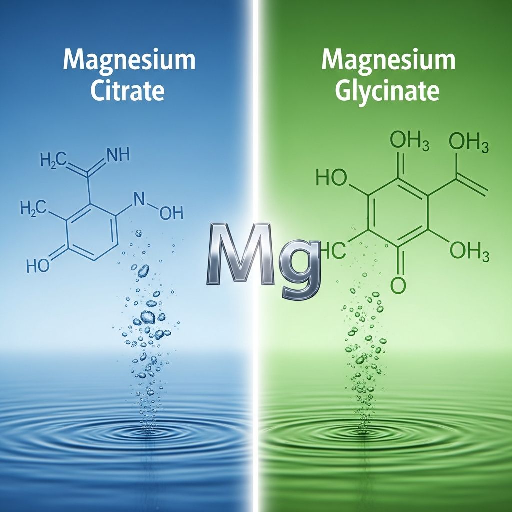 Discover the differences between magnesium citrate and glycinate to choose the best supplement for digestion, sleep, or muscle support.