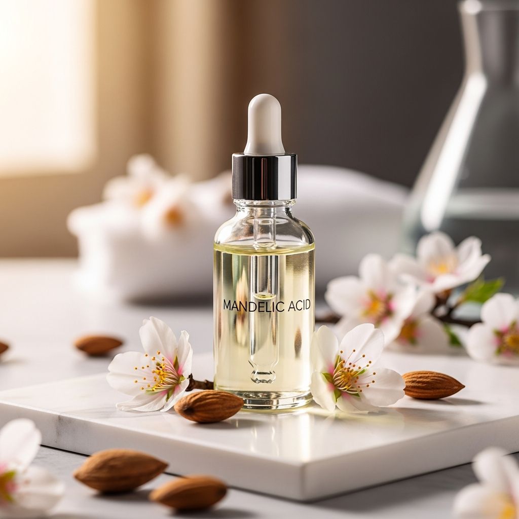 Discover mandelic acid: the gentle AHA that transforms skin texture, reduces acne, and fades hyperpigmentation effectively.