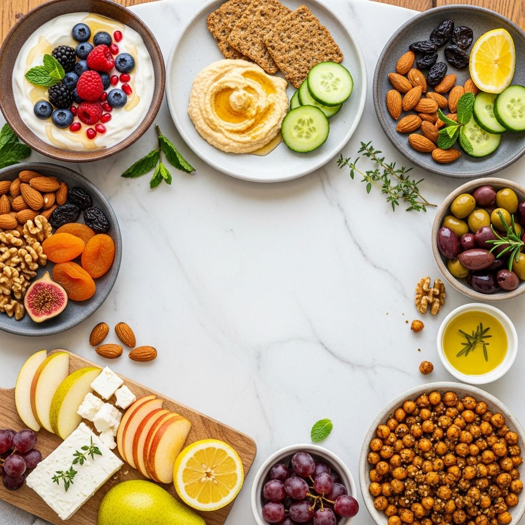 15 Gut-Healthy Snacks for the Mediterranean Diet Discover 15 delicious, gut-friendly snacks that align with the Mediterranean diet, featuring nuts, fruits, veggies, and whole grains for optimal health.