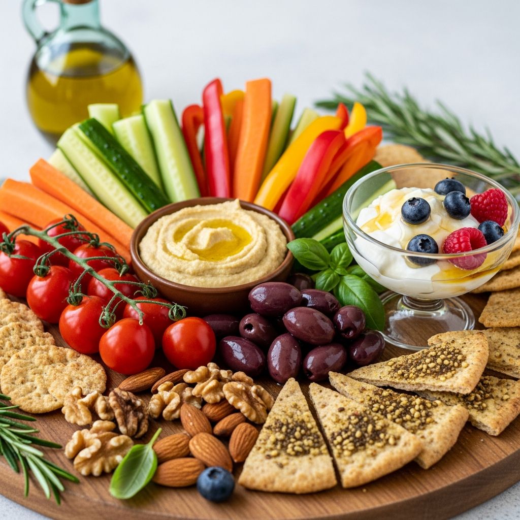 Discover 30 delicious, easy Mediterranean diet snacks that support heart health, weight management, and sustainable eating habits.
