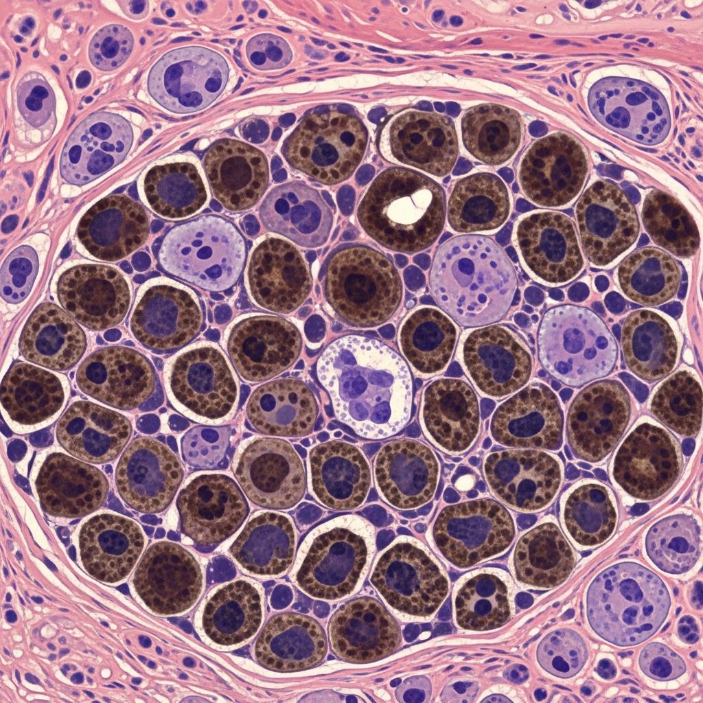 Comprehensive guide to the pathology of melanocytic lesions, from benign naevi to atypical proliferations and diagnostic challenges.