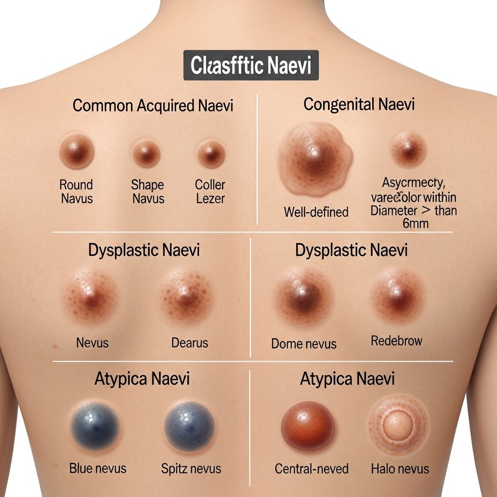 Explore the seven-group dermoscopic classification of melanocytic naevi for precise diagnosis and melanoma differentiation.