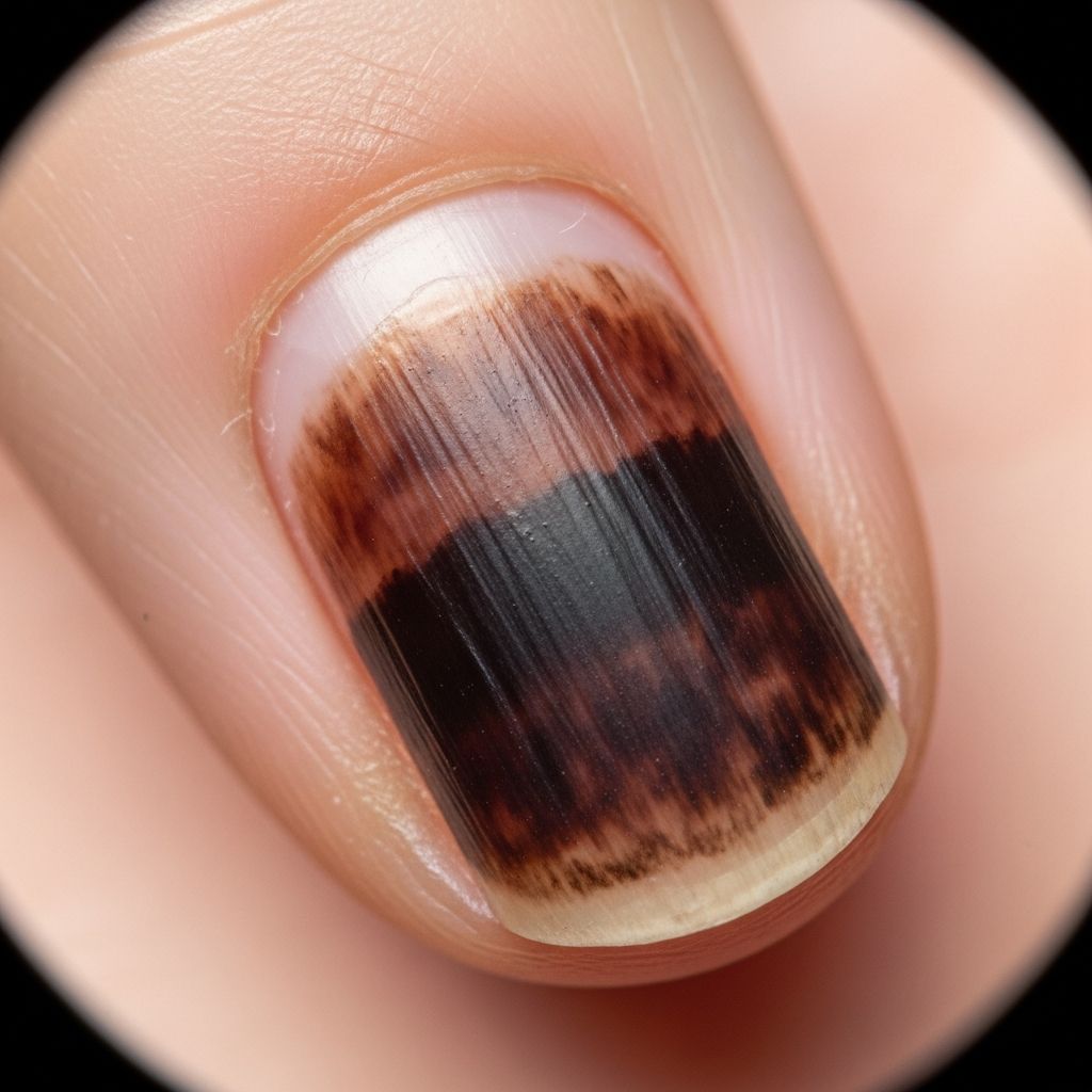 Explore detailed images and clinical insights into melanoma of the nail unit, aiding early detection and diagnosis of this rare skin cancer.