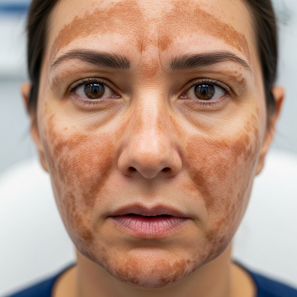 Authoritative collection of clinical images illustrating melasma patterns, types, and variations across skin tones.