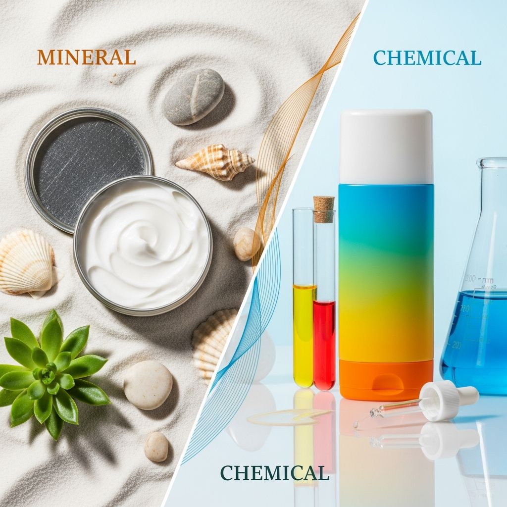 Discover the key differences between mineral and chemical sunscreens to choose the best UV protection for your skin type and lifestyle.