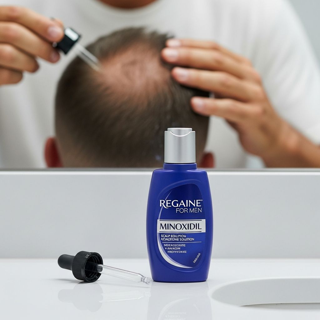 Comprehensive guide to using minoxidil (Regaine for Men) for treating hereditary male pattern baldness and promoting scalp hair regrowth.