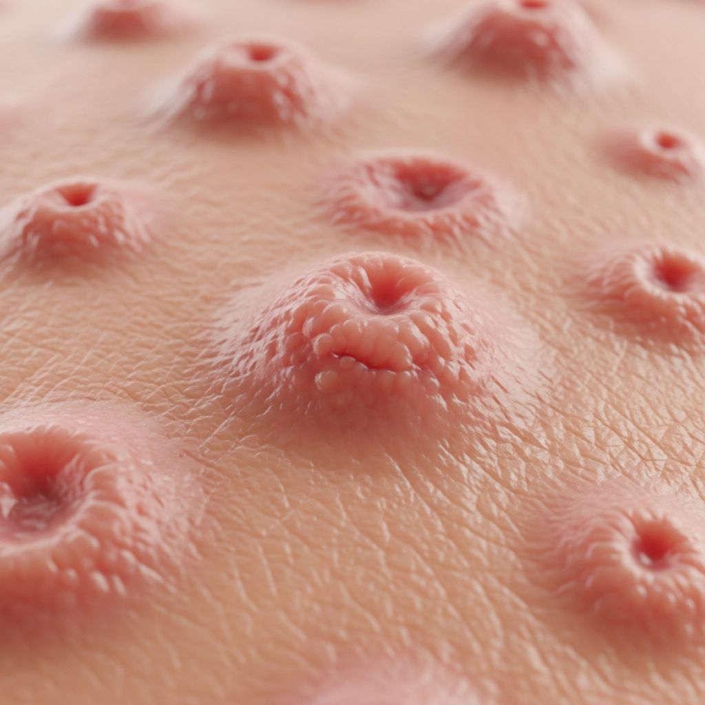 Rare inherited skin disorder causing multiple self-resolving squamous-like tumors that leave characteristic pitted scars.