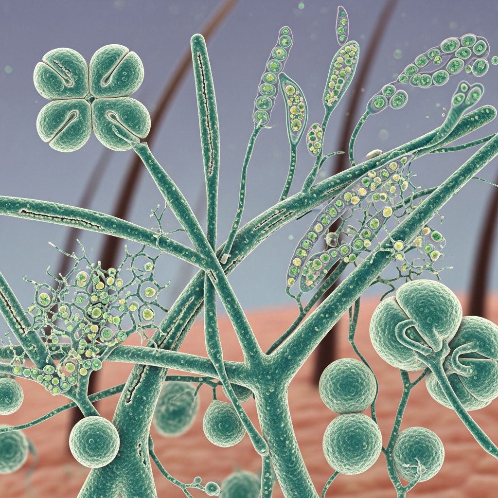 Comprehensive guide to the mycology, classification, epidemiology, and diagnosis of dermatophyte infections causing ringworm and tinea.