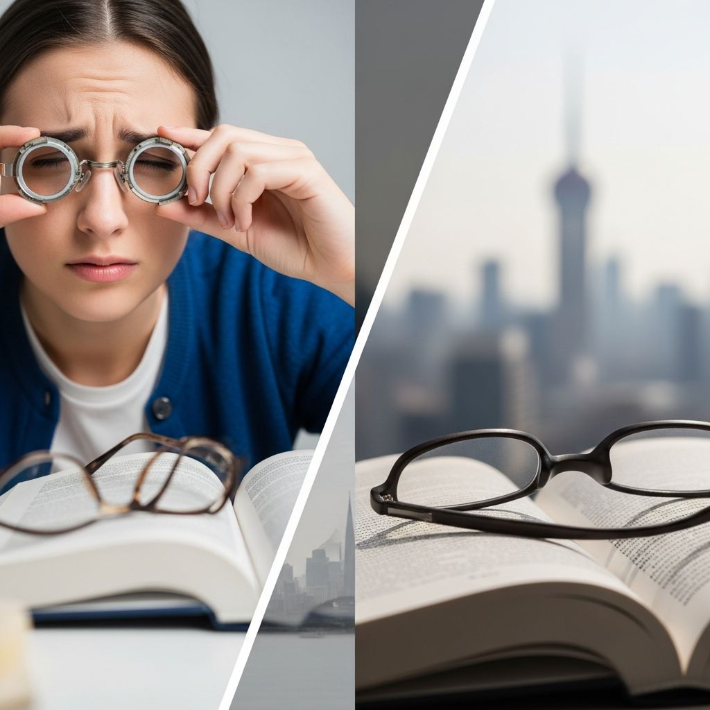 Understand the key differences between nearsightedness and farsightedness, including causes, symptoms, and treatment options for clear vision.