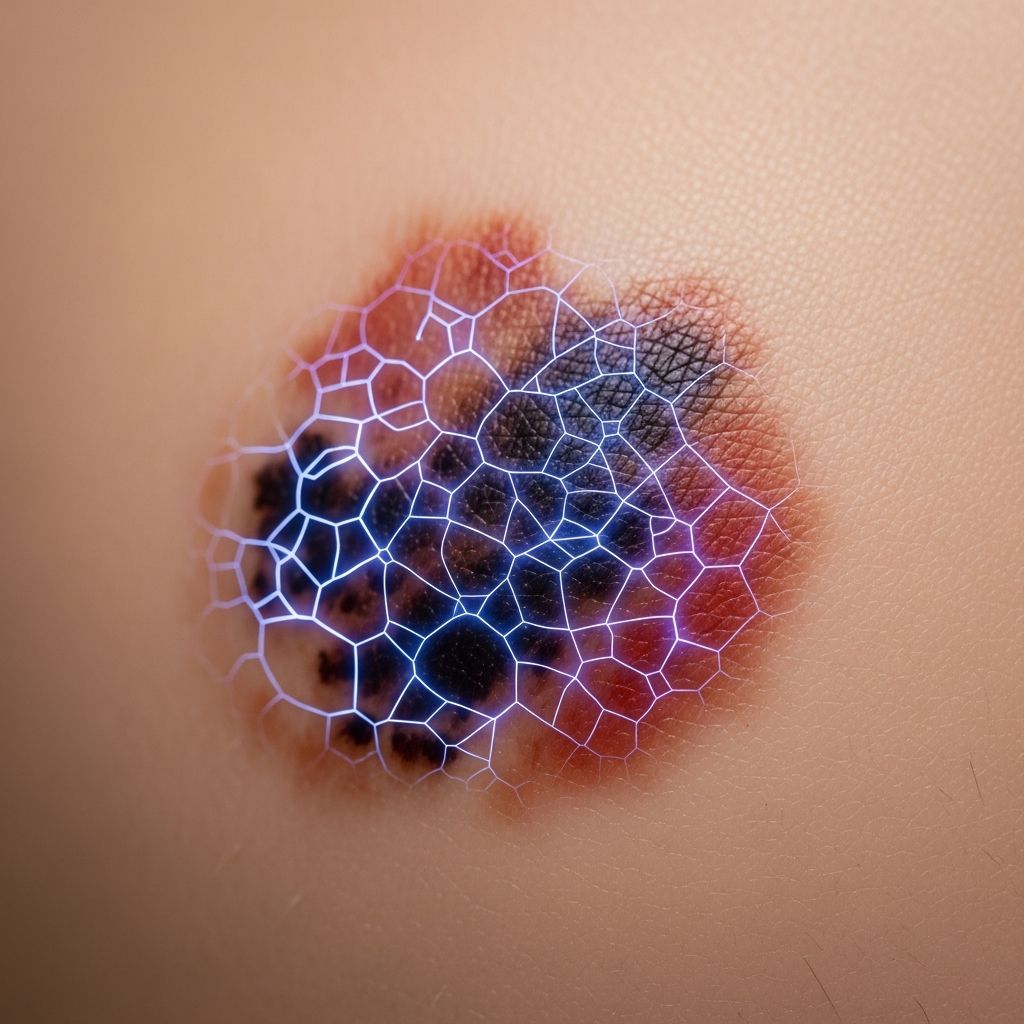 Understanding negative network patterns in dermoscopy for accurate melanoma detection and diagnosis.