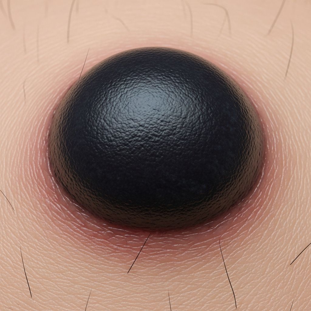 Aggressive melanoma subtype with rapid vertical growth, demanding urgent diagnosis and excision for optimal outcomes.