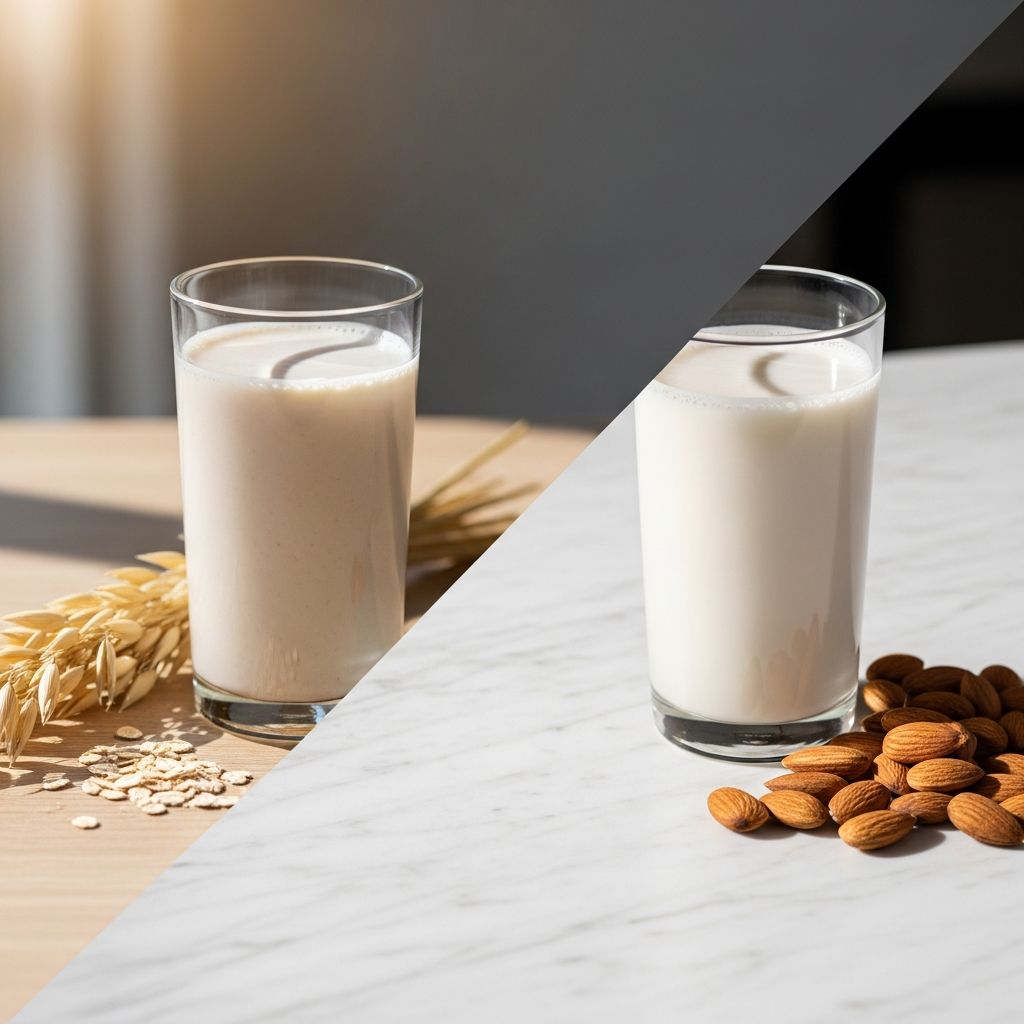Oat Milk vs. Almond Milk: Which Is Healthier? Discover the nutritional showdown between oat milk and almond milk to find the best plant-based choice for your health and diet.