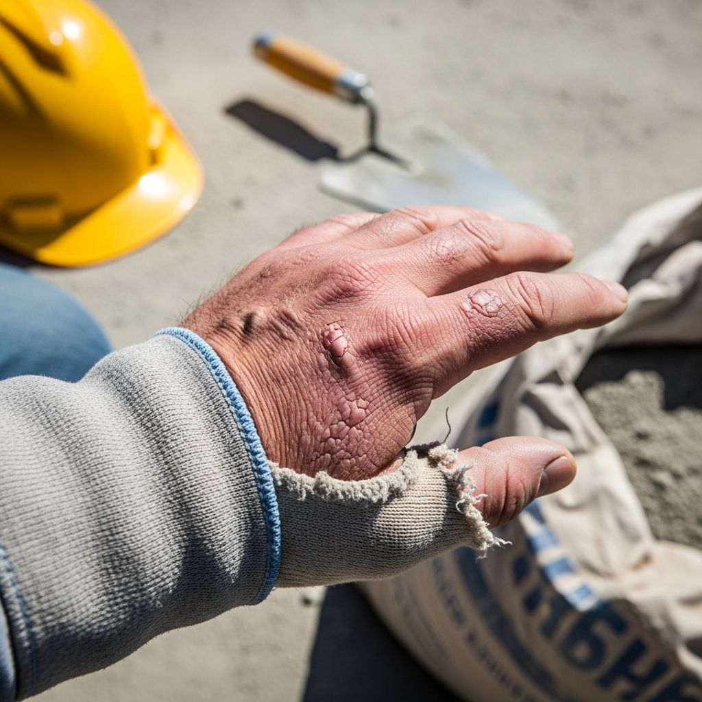 Exploring the prevalence, causes, symptoms, and prevention of skin conditions in construction workers due to hazardous exposures.