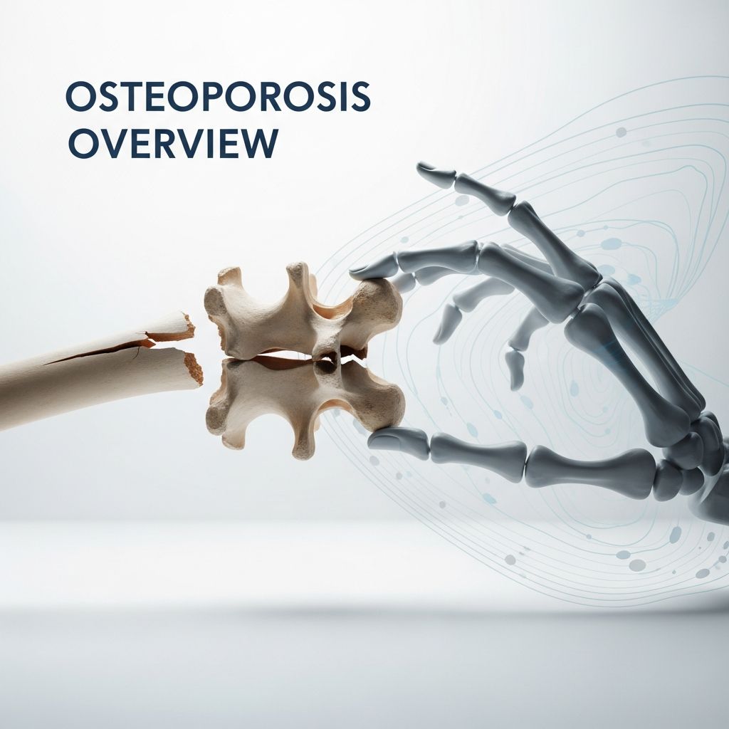 Understand osteoporosis: causes, symptoms, risk factors, diagnosis, treatment, and prevention strategies for stronger bones.