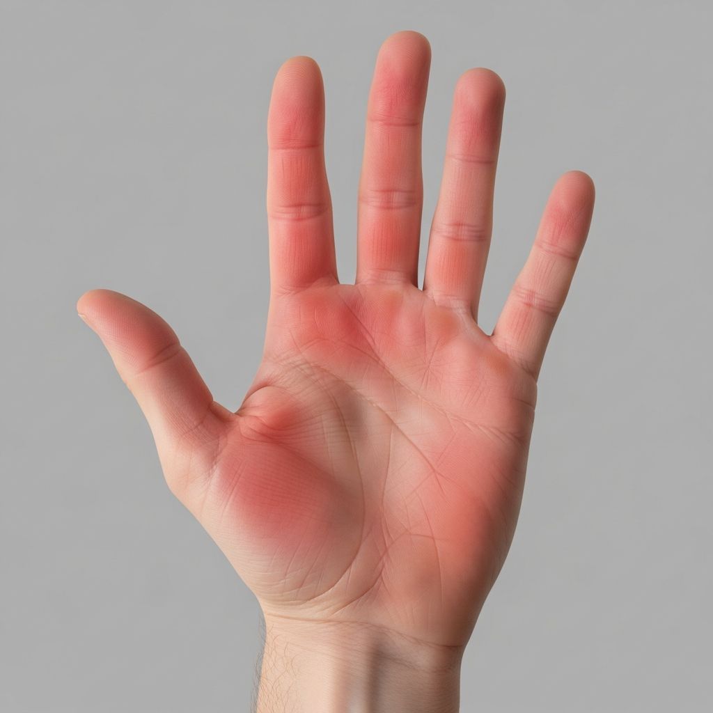 Understanding the causes, symptoms, diagnosis, and management of red palms in palmar erythema.
