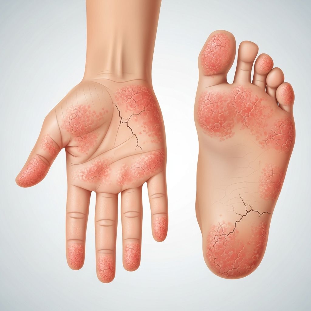 Understanding palmoplantar psoriasis: comprehensive guide to symptoms, triggers, and effective treatment options.