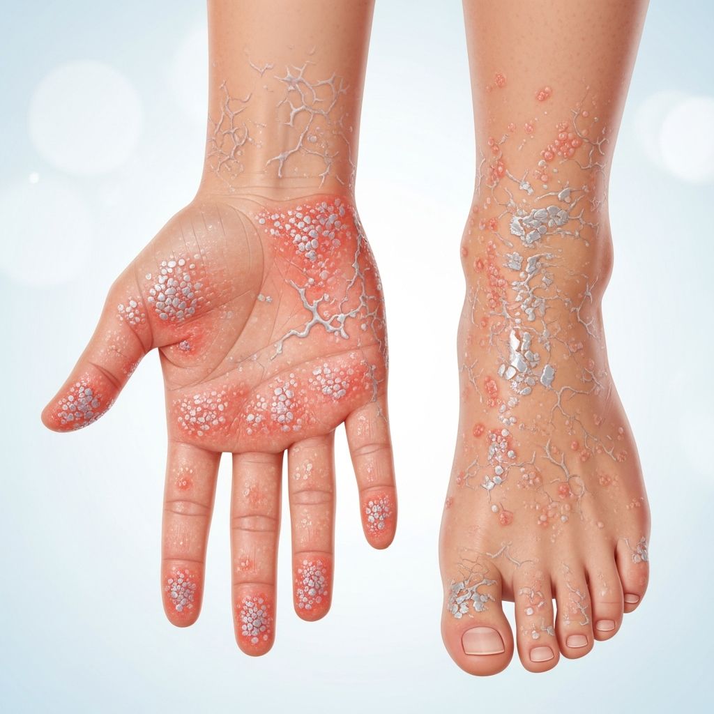Complete guide to palmoplantar psoriasis affecting palms and soles with treatment options.