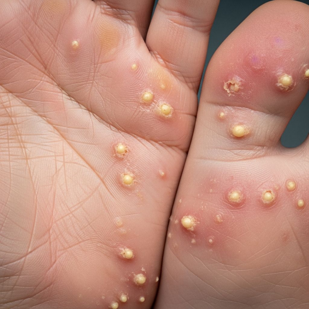 Chronic sterile pustular skin disorder affecting palms and soles: causes, symptoms, diagnosis, and management strategies.