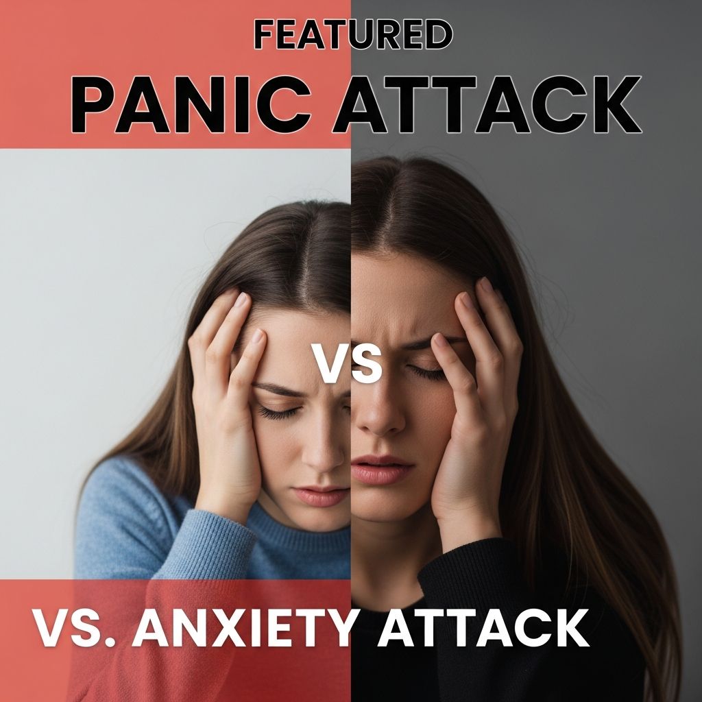 Understand the key differences between panic attacks and anxiety attacks, including symptoms, triggers, duration, and effective treatments.