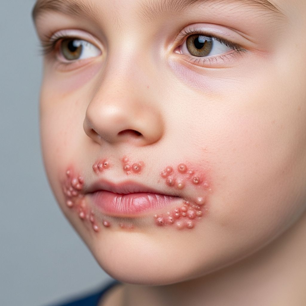 Comprehensive guide to periorificial dermatitis in children: symptoms, causes, diagnosis, and effective treatments for this rosacea-like facial rash.