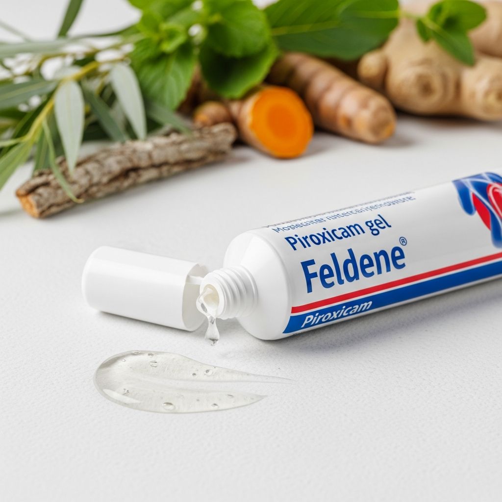 Effective topical pain relief with piroxicam gel for arthritis, sprains, and backache.