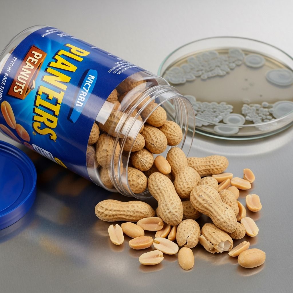 Hormel recalls specific Planters nuts due to potential Listeria contamination—details on affected products, states, and health risks.