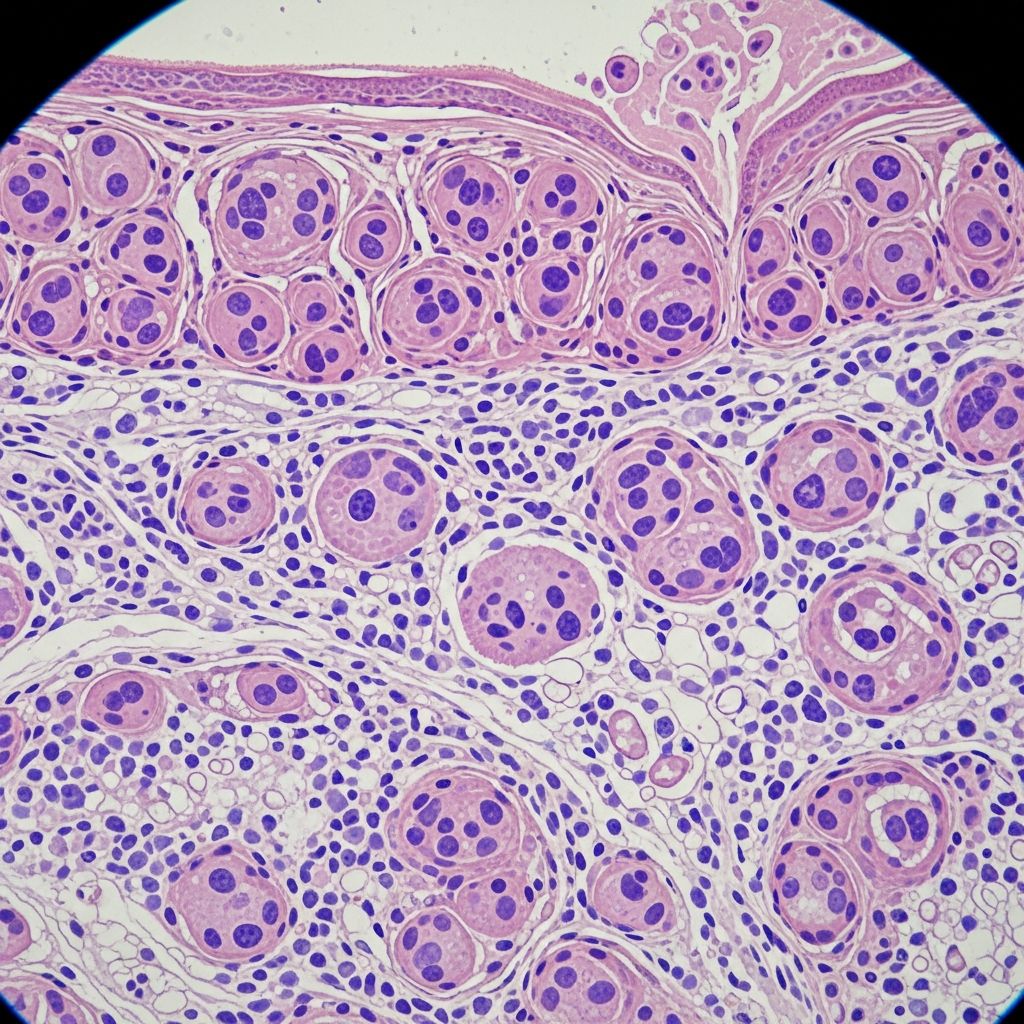 Rare inflammatory condition of male and female genitalia featuring distinctive red patches and plasma cell histology.