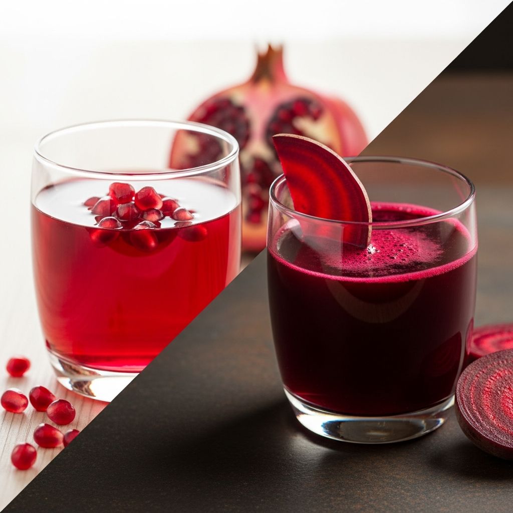 Discover the health benefits, nutritional profiles, and key differences between pomegranate juice and beet juice for optimal wellness.