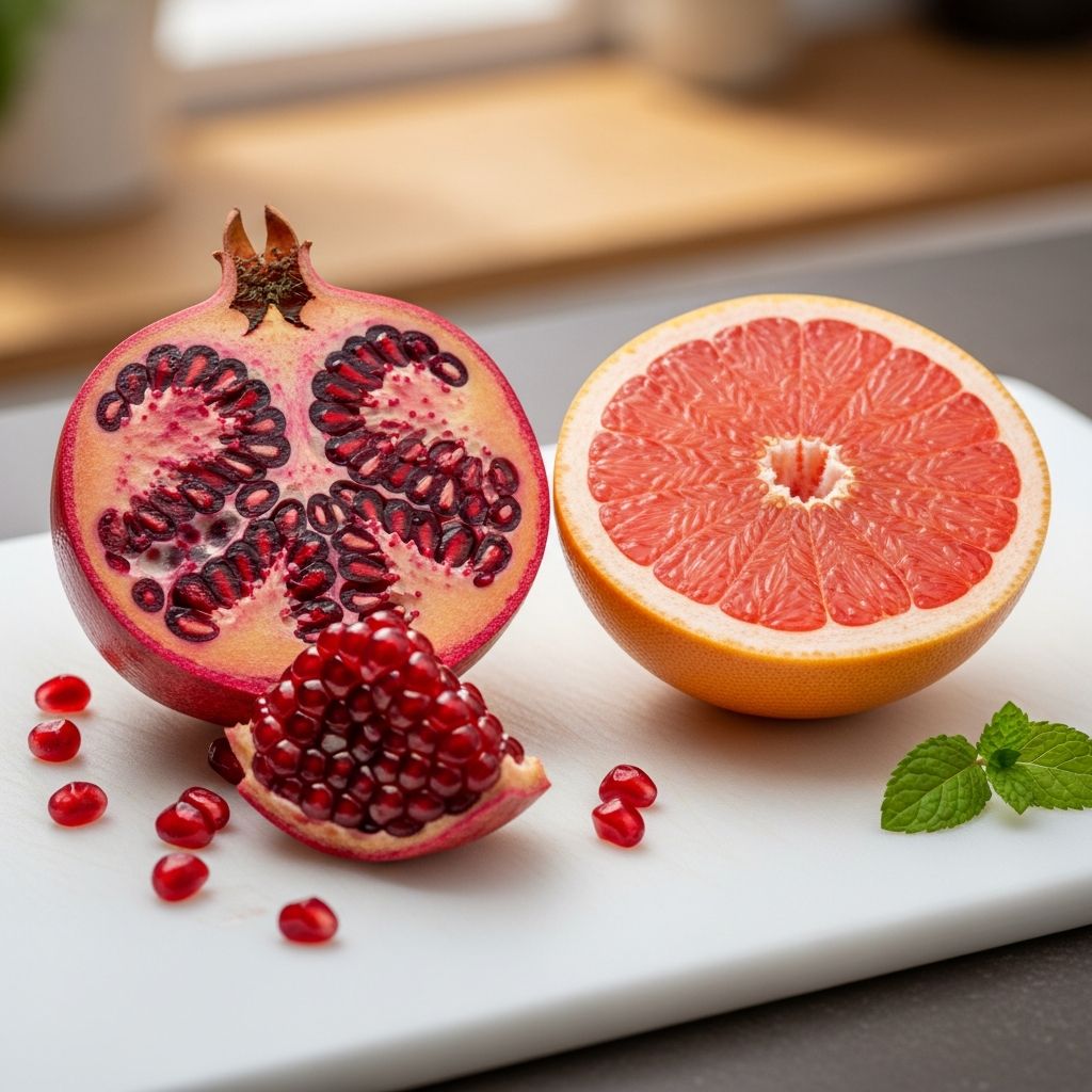 Compare pomegranate and grapefruit: nutritional profiles, health benefits, and which fruit suits your diet.