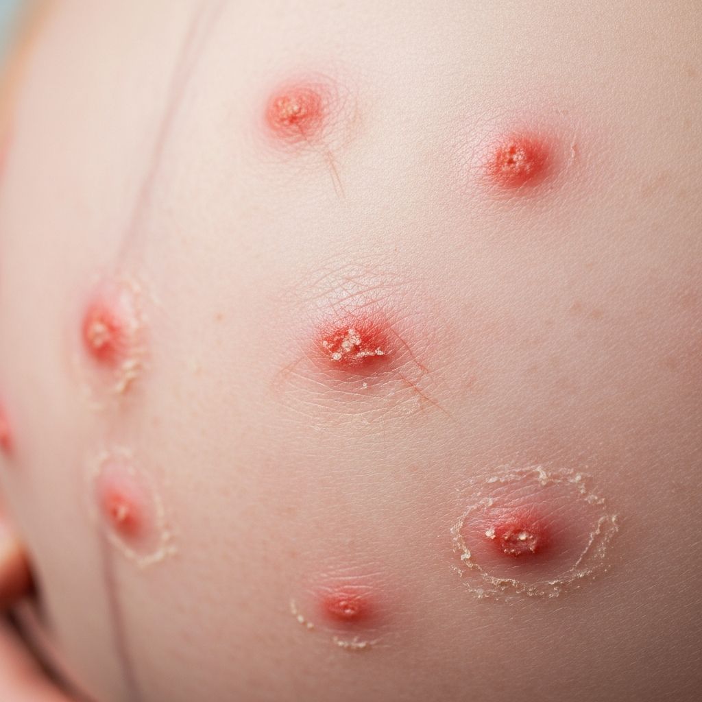 Explore detailed images and clinical insights into prurigo of pregnancy, a common itchy rash during gestation.