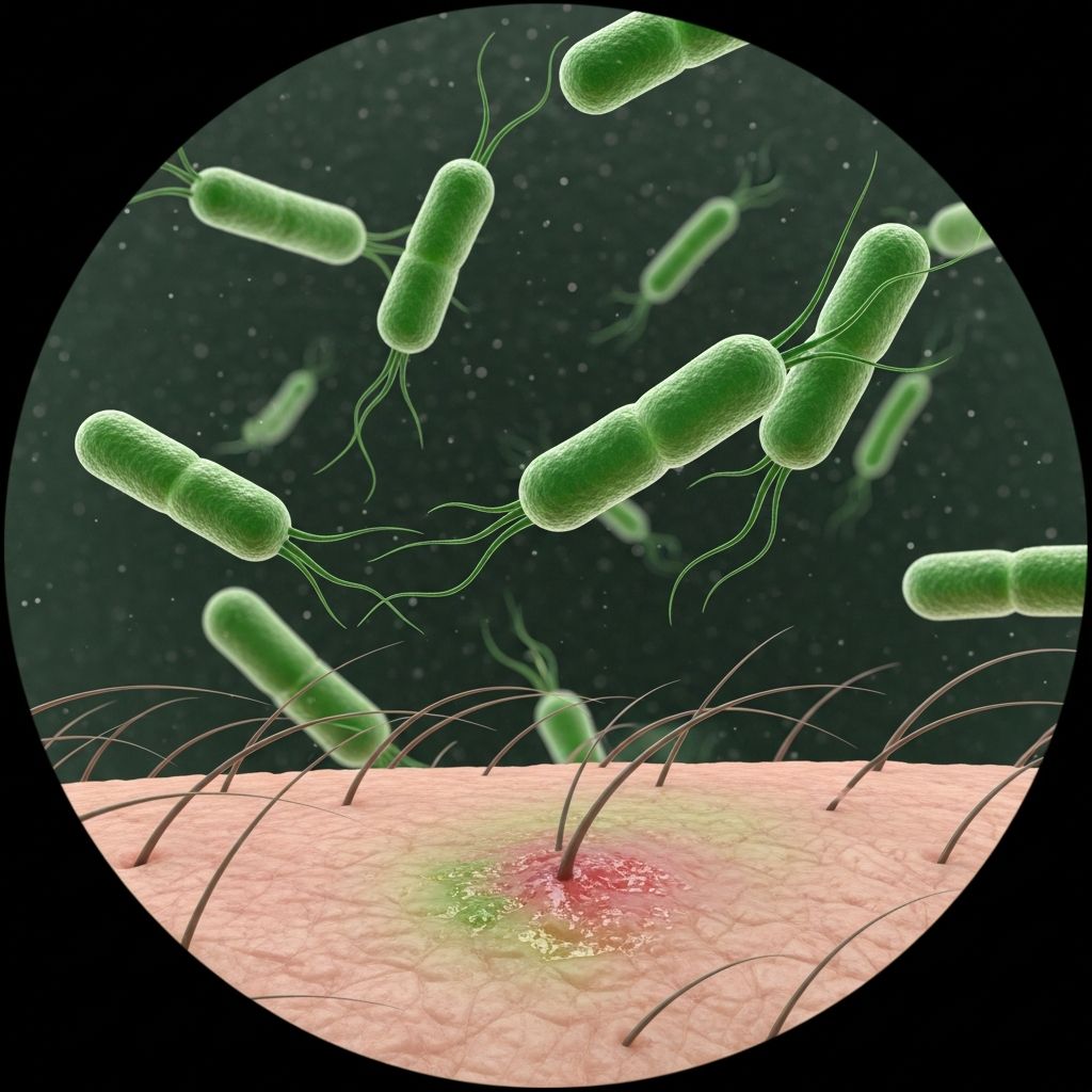 Comprehensive guide to Pseudomonas aeruginosa skin infections, clinical features, and evidence-based management strategies.