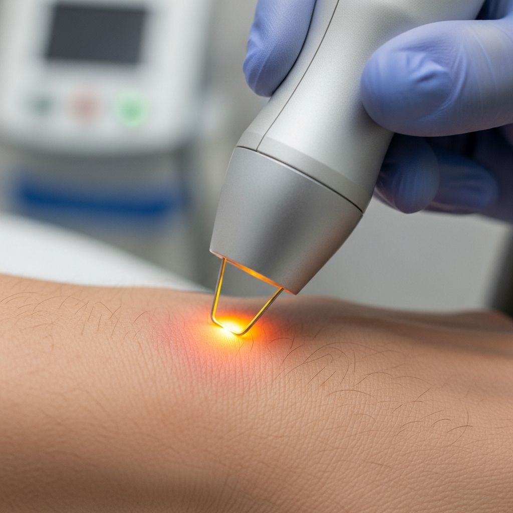 Effective laser therapy for vascular skin conditions like rosacea, port-wine stains, and red scars using targeted 595 nm light pulses.